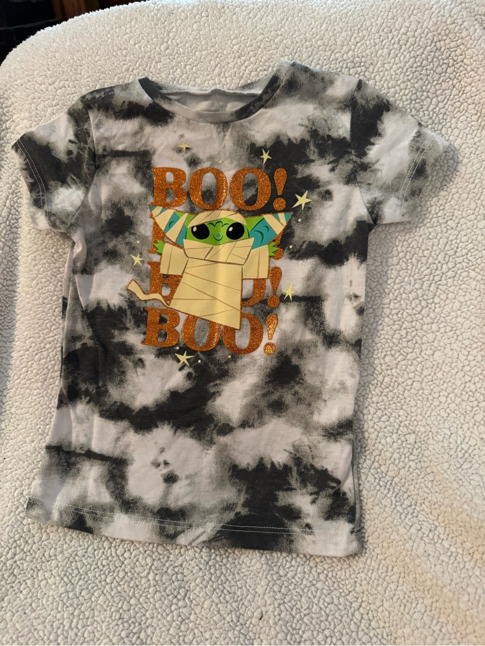 Kids Black & White Tie-Dye 'Boo! Boo!' Graphic Tee Star Wars Size 4T B18